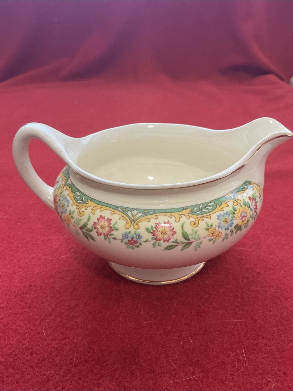 Vintage Homer Laughlin Eggshell Nautilus Floral Porcelain Creamer